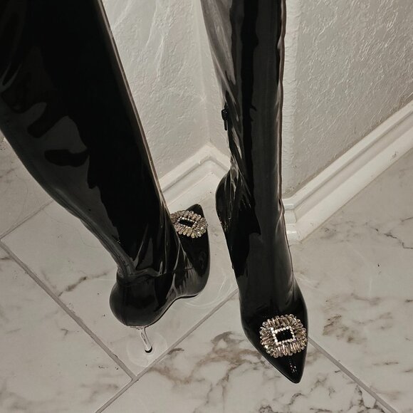 Patent Over the Knee Boots - Picture 4 of 6